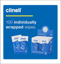 Load image into Gallery viewer, Clinell Antimicrobial Hand Wipes, 100 sachets - case of 8 boxes
