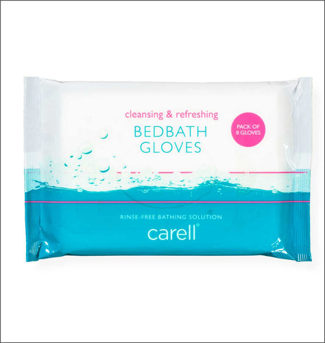 Carell pack of 8 Bed Bath Gloves for a rinse-free bathing solution