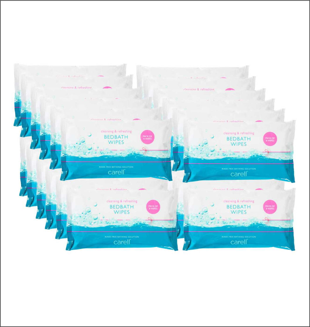 Carell Bedbath Wipes in case of 24, ideal for bed-bound patients