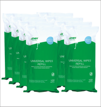 Load image into Gallery viewer, Clinell Universal Wipes Tub 100 Refill Pack - Case of 8
