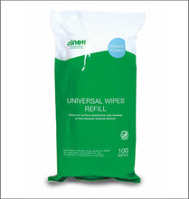 Load image into Gallery viewer, Clinell Universal Wipes Tub 100 Refill Pack - Case of 8
