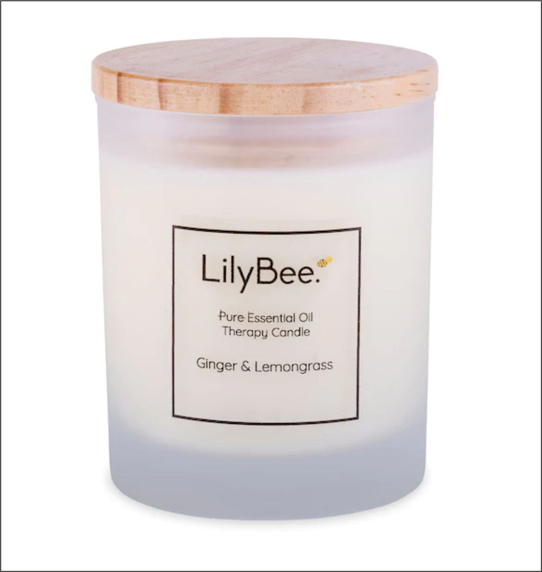 LilyBee Essential Oil Candle - Ginger & Lemongrass