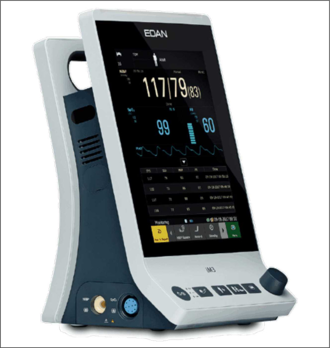 Edan-iM3-Vital-Signs-Monitor-side-on